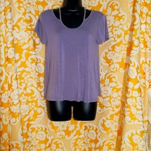 Medium Purple Shirt By Pink Rose NWOT